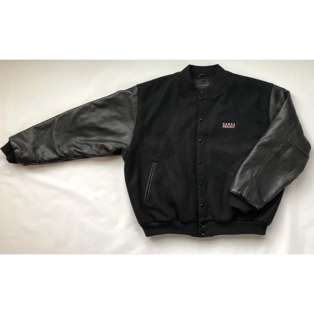 Golden Bear Jacket‎ Men XXL Letterman Names Project AIDS Memorial Quilt LGBTQ
